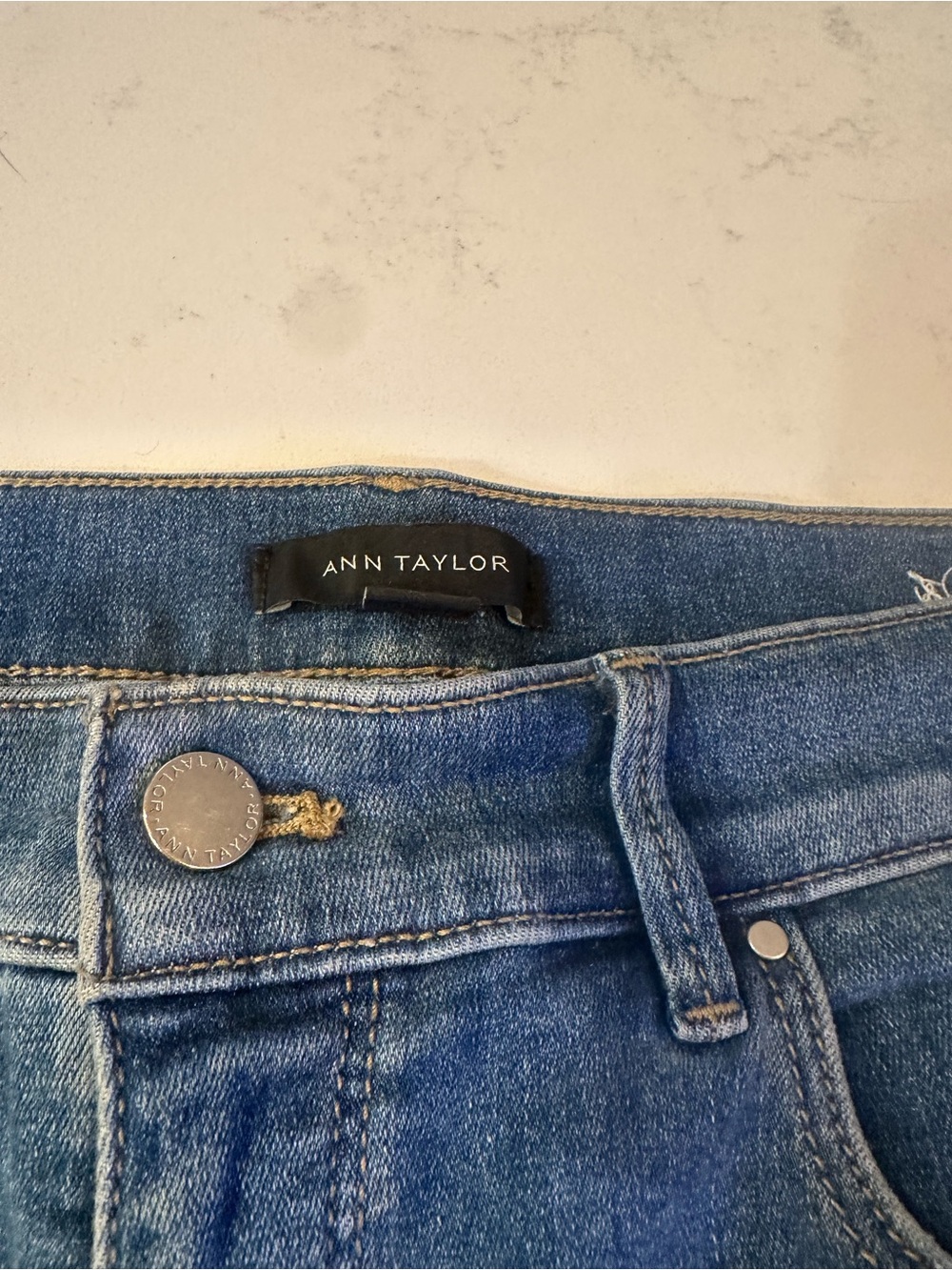 Ann Taylor Blue Denim Wide Leg Jeans